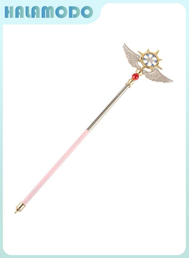 HALAMODO Cardcaptor Sakura's Magic Wand Pink Dream Staff, Telescopic Walking Stick - A Retractable Magic Wand, an Anime COS Prop and a Toy for Girls and Children - Image 2