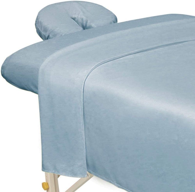 Premium Microfiber 3-Piece Massage Sheet Set, Wisteria, Ultra-Light, Stain, and Wrinkle-Resistant Includes Flat, Fitted Sheet and Massage Face Rest Cover - Image 1