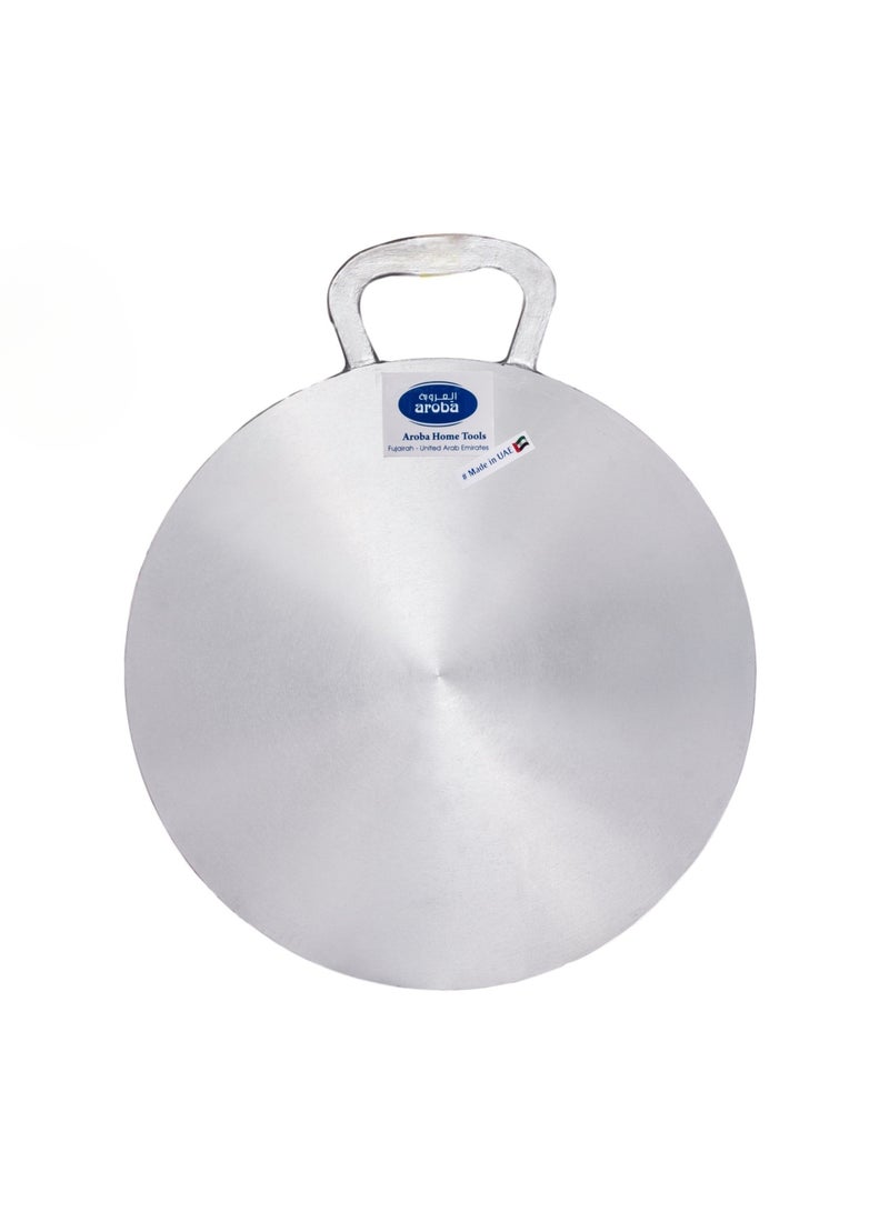 Aroba مقلاة طاوة من الألومنيوم باللون الفضي 28 سم