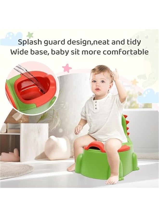 تراسل كرسي تدريب مقعد النونية للأطفال الرضع والأطفال الصغار الأولاد والبنات، مرحاض ديناصور مريح مع غطاء، مدرب نونية حيوانات للأطفال من عمر 1-6 سنوات - Image 2