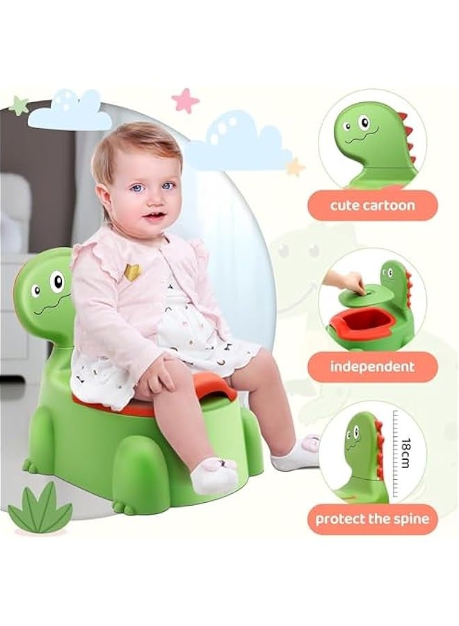 تراسل كرسي تدريب مقعد النونية للأطفال الرضع والأطفال الصغار الأولاد والبنات، مرحاض ديناصور مريح مع غطاء، مدرب نونية حيوانات للأطفال من عمر 1-6 سنوات - Image 4