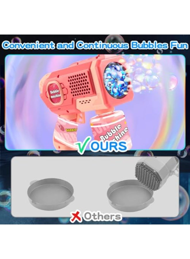 عام مسدس فقاعات مع أضواء LED ملونة، آلة فقاعات أوتوماتيكية للأطفال والصغار، هدية ألعاب خارجية للزفاف، عيد الميلاد. - Image 3