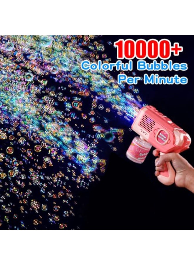 عام مسدس فقاعات مع أضواء LED ملونة، آلة فقاعات أوتوماتيكية للأطفال والصغار، هدية ألعاب خارجية للزفاف، عيد الميلاد. - Image 2