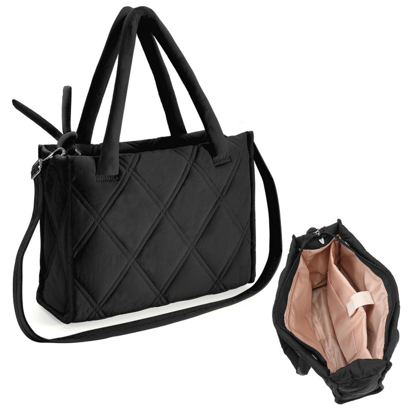Apipi Valentine's Day Gifts for Her - 12" x 16" Lightweight Stylish Puffer Tote Bag with Multiple Compartments for Women - Image 1