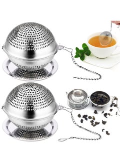 Generic Tea Infusers for Loose Tea 2 Sets,Stainless Steel Tea Ball for Loose Tea Holder Tea Mesh Strainer Tea Filters  - Image 1