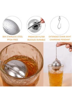 Generic Tea Infusers for Loose Tea 2 Sets,Stainless Steel Tea Ball for Loose Tea Holder Tea Mesh Strainer Tea Filters  - Image 2