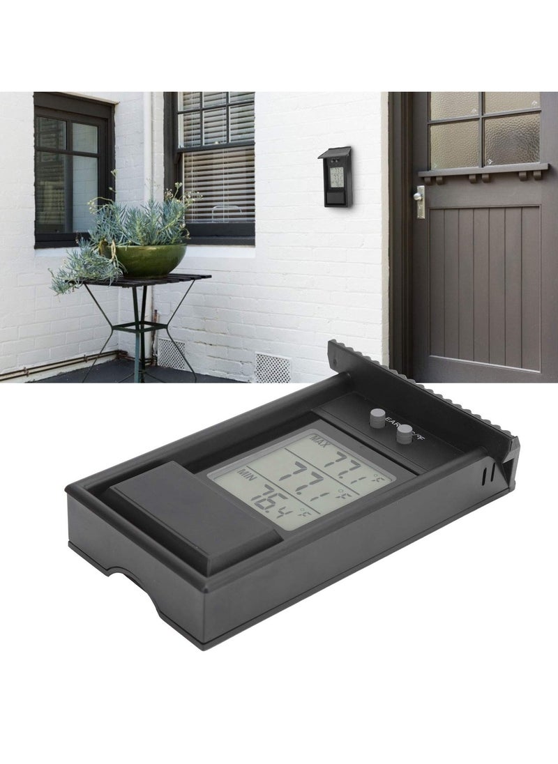 SYOSI - Digital Greenhouse Thermometer with Hook up ℃ or ℉ Display Maximum and Minimum Temperature Monitoring with memory function for Garden Greenhouse Indoor Room Home Refrigerator Greenhouse Black - Image 1