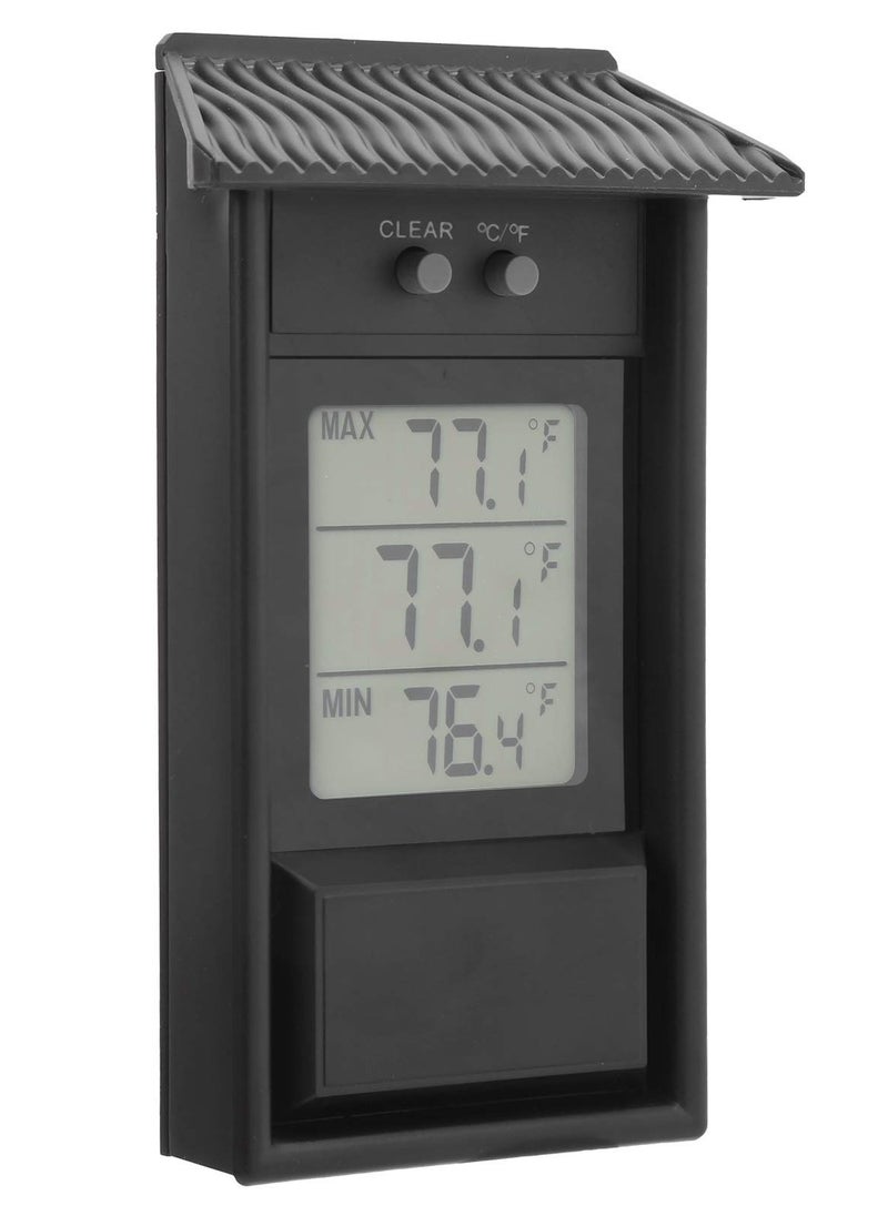 SYOSI - Digital Greenhouse Thermometer with Hook up ℃ or ℉ Display Maximum and Minimum Temperature Monitoring with memory function for Garden Greenhouse Indoor Room Home Refrigerator Greenhouse Black - Image 1