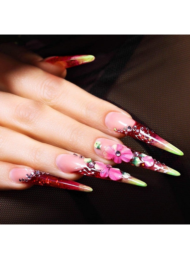 BTYMS 600Pcs Stiletto Nail Tips For Acrylic Nails Long False Nails Clear Fakes Nails Half Cover False Nail Tips - Image 5