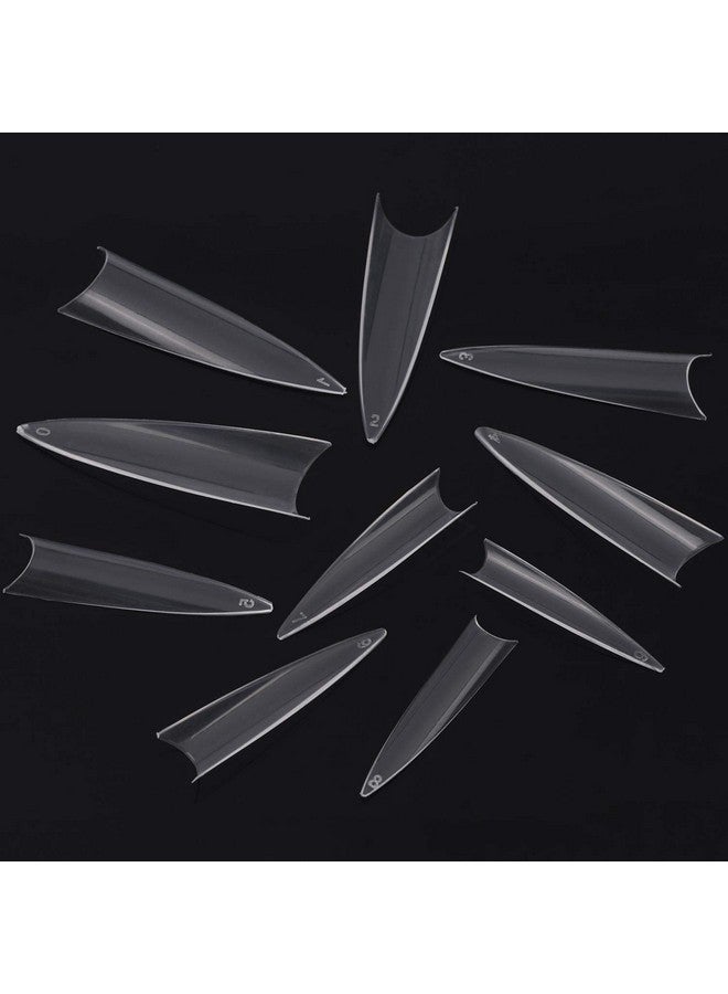 BTYMS 600Pcs Stiletto Nail Tips For Acrylic Nails Long False Nails Clear Fakes Nails Half Cover False Nail Tips - Image 4