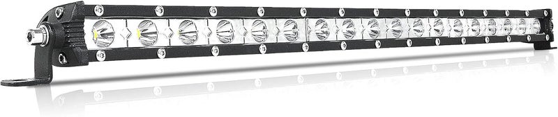RIGIDON ريجيدون 51 سم 90 واط شريط إضاءة عمل LED، صف واحد 12 فولت 24 فولت ضوء كشاف LED سيارة مقاوم للماء لسيارة 4x4 شاحنة جرار قارب، 6000K ضوء ضباب أبيض جودة مطابقة لسوق السعودية - Image 1