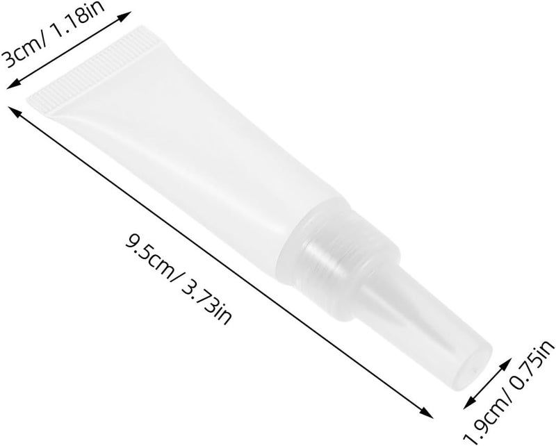 GALPADA 5pcs Empty Lip Gloss Tubes - 10ml Soft Squeezable Refillable Lipstick Cosmetic Container for DIY Lip Gloss Balm Makeup Toiletries - Image 5