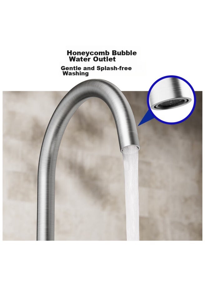 Jomoo Kitchen Faucet, 304 Stainless Steel Sink, 360° Rotating Hot And Cold Dual Control Faucet, 33221-748/7b - Image 2