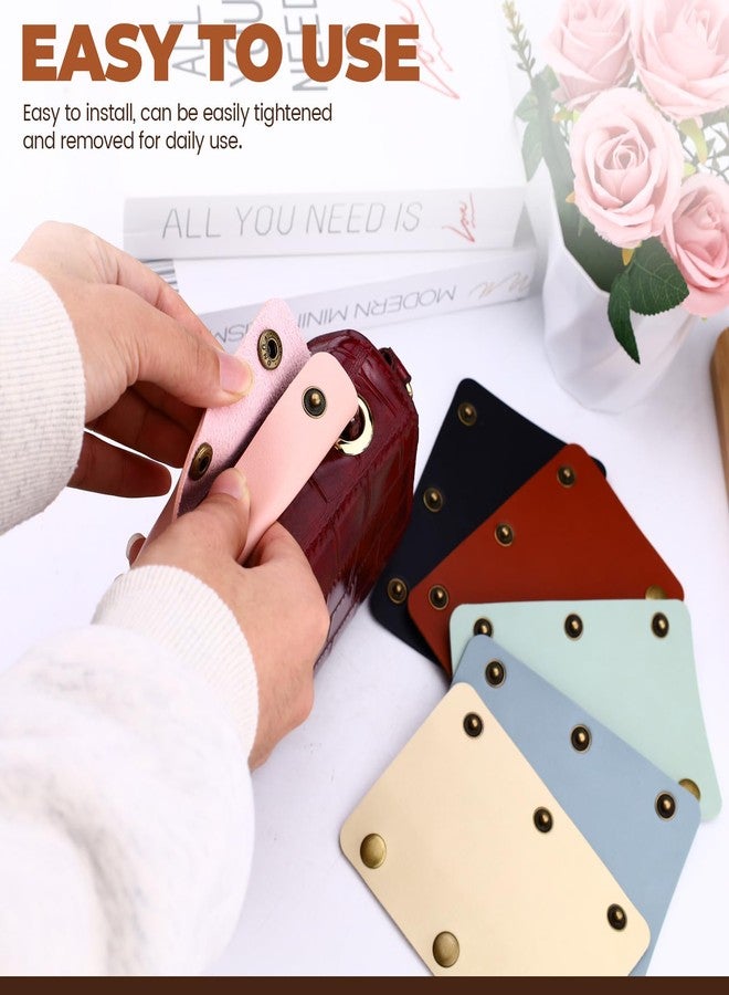 Realand 12 Pack Handbag Handle Wrap with 3 Snaps, Leather & Suede Bag Handle Wrap Purse Grip Cover Protector for Tote Wallet - Image 5