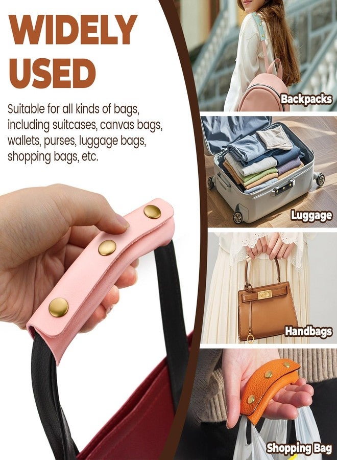 Realand 12 Pack Handbag Handle Wrap with 3 Snaps, Leather & Suede Bag Handle Wrap Purse Grip Cover Protector for Tote Wallet - Image 4