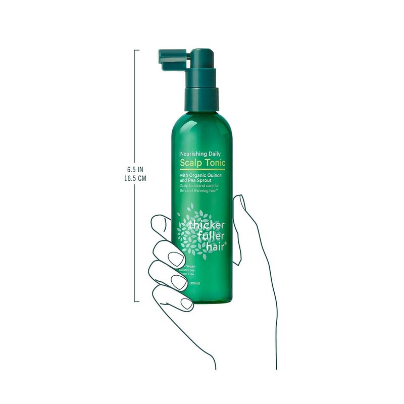 Thicker Fuller Hair, Nourishing Daily Scalp Tonic for Thin and Thinning Hair, 4 FL OZ (Pack of 4) - Image 4