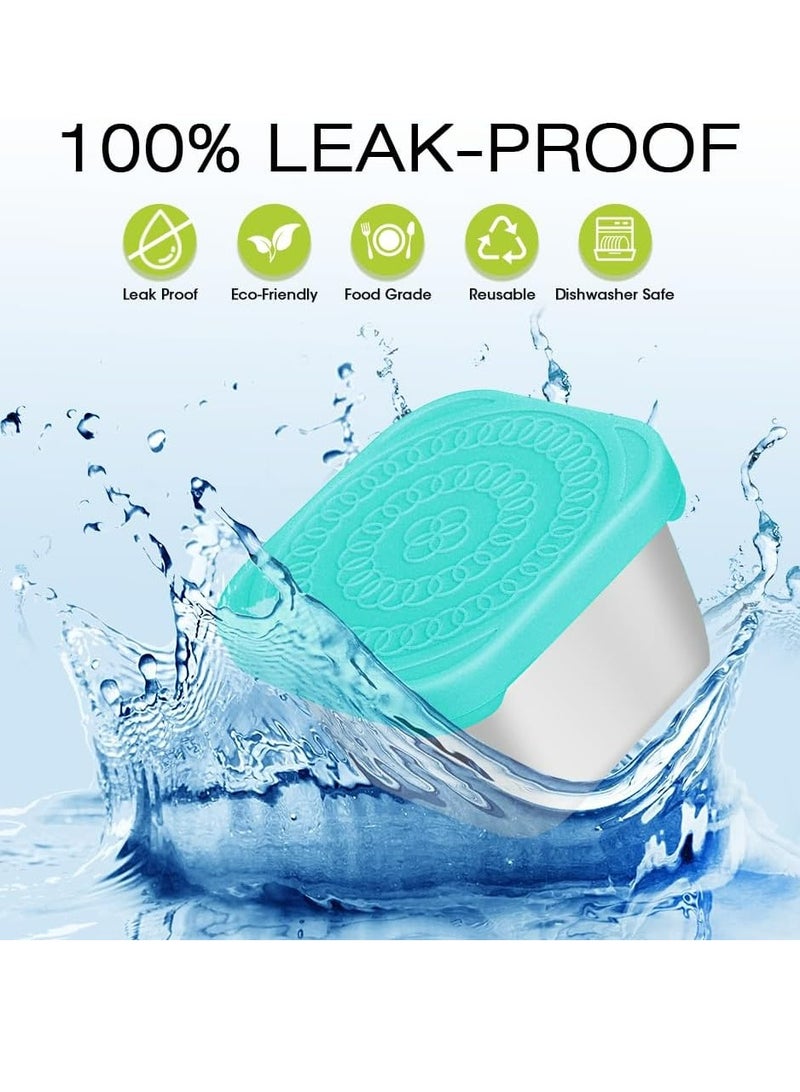 Loquat 6oz Metal Snack Food Storage Containers with Lids，Toddler Lunch Box for School and Travel - Image 5