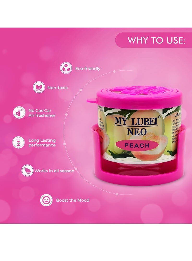 معطر جو للسيارة من لوباي نيو بيتش برائحة الخوخ المنعشة تدوم طويلاً - 90 جرام - Image 2