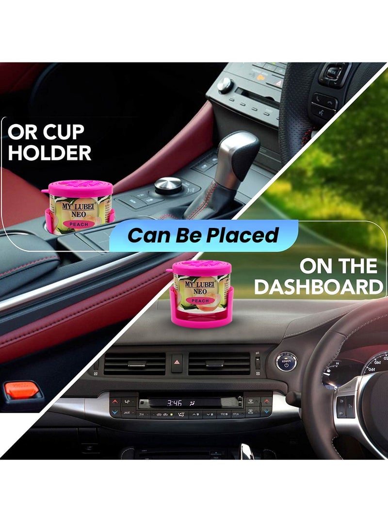 معطر جو للسيارة من لوباي نيو بيتش برائحة الخوخ المنعشة تدوم طويلاً - 90 جرام - Image 4