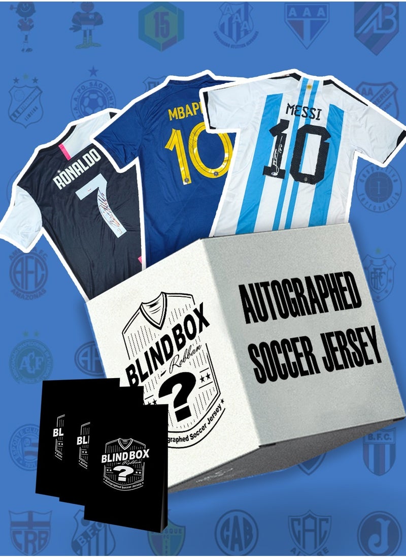 Generic - Mystery Box of  jerseys signed by players - Including Cristiano Ronaldo &  Messi & Mbappe & Neymar & Bellingham. - Image 1