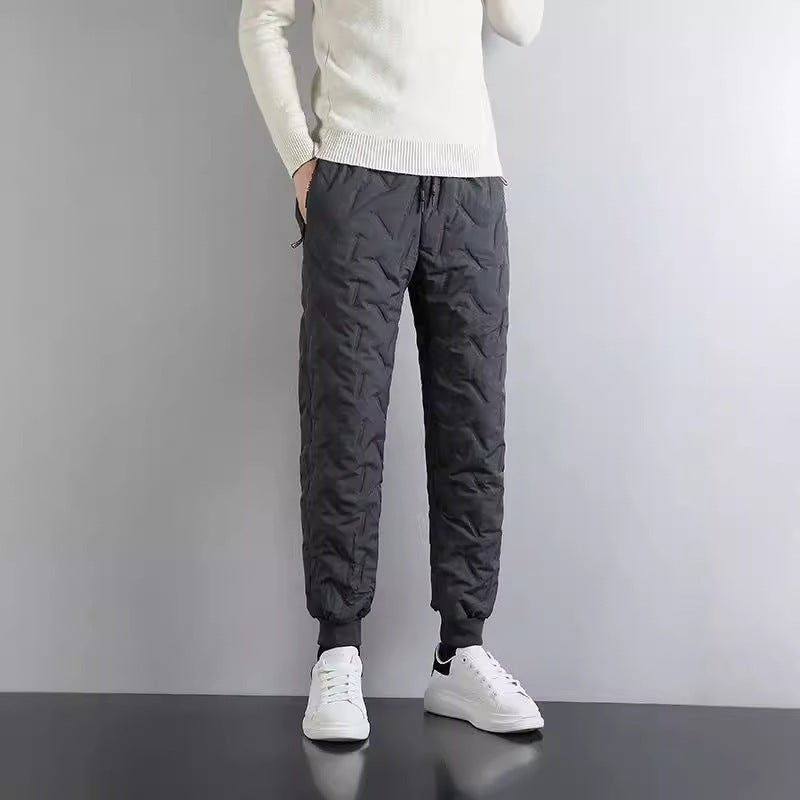 Winter Lamb Fleece Cotton Pants Men'S Excalated Plus Size Winter Outer Wear Warm Loose Straight Casual Pants - Image 4
