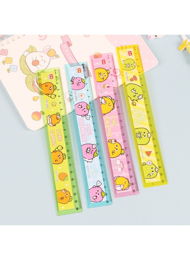 HELPS Student Cartoon Ruler Stationery Supplies Kidsren's High-looking 20cm Drawing Plastic Ruler With Wavy Line - Image 3