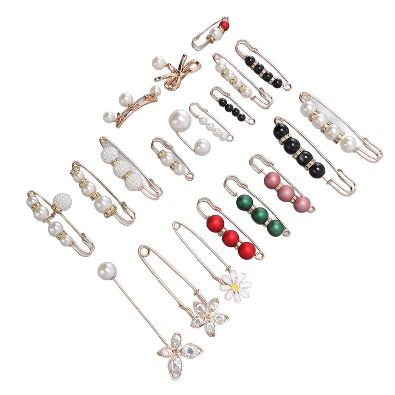 20 Pieces Pants Waist Clips Fashion Pearl Brooch Clothing Tightener Security Pins for Collars Hats Bags Sweaters - Image 5