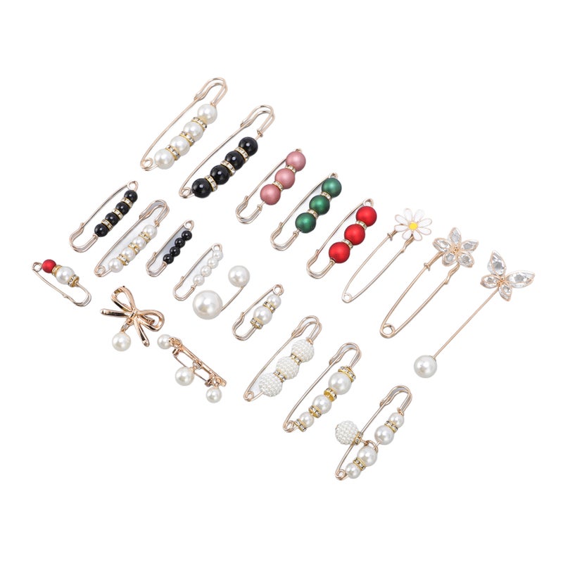 20 Pieces Pants Waist Clips Fashion Pearl Brooch Clothing Tightener Security Pins for Collars Hats Bags Sweaters - Image 4