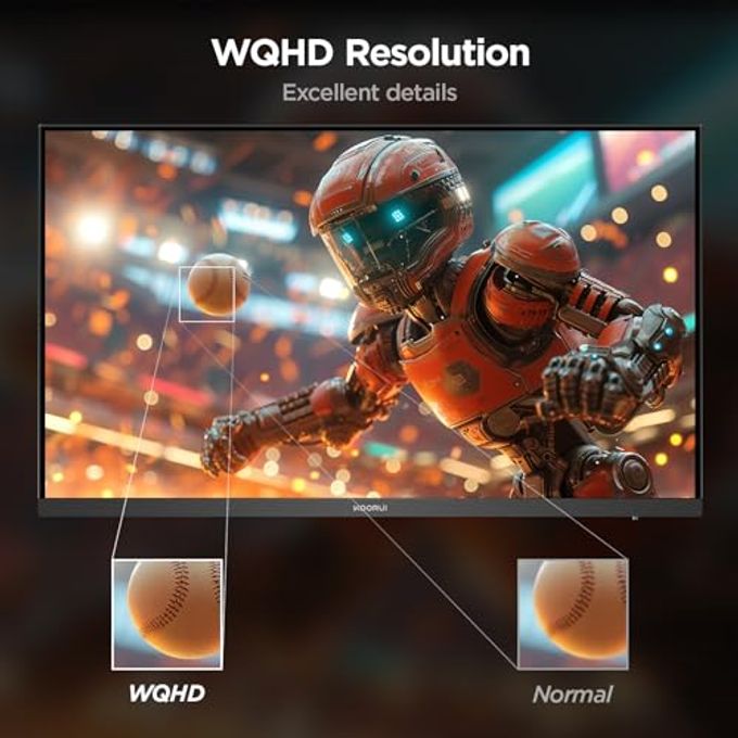 KOORUI Monitor, 27" Qhd Ips Gaming Monitor, 170Hz, 1Ms, Hdr400, Compatibility G-Sync And Freesync, Tilt Pivot Swivel Vertical Height Adjustable2 Hdmi 2.0 & 1 Displaypor 1.4 - Image 5