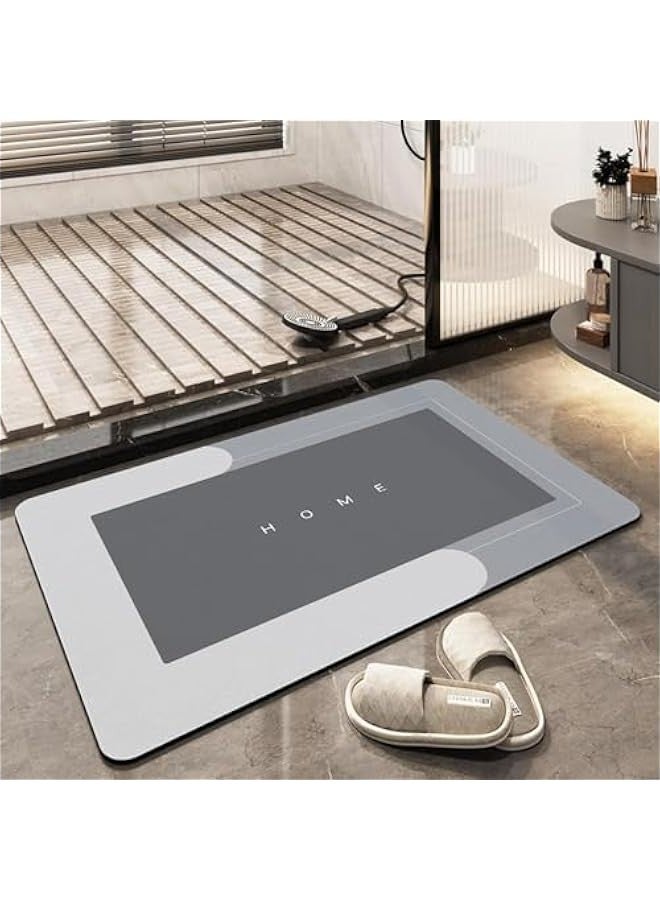 TRASSLE Super Absorbent Bath Mat, Quick-drying Bathroom Mats, Super Absorbent Living Room Floor Mat, Rubber Non-slip Bottom, Easy to Clean Bathroom Rugs, Simple Kitchen Doormat - Image 1