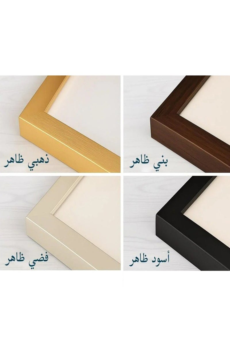 ماركتنا ثلاث لوحات جدارية خشبية بتصميم فني بوهيمي مع إطار وطبقة أكريليك شفافة. - Image 2