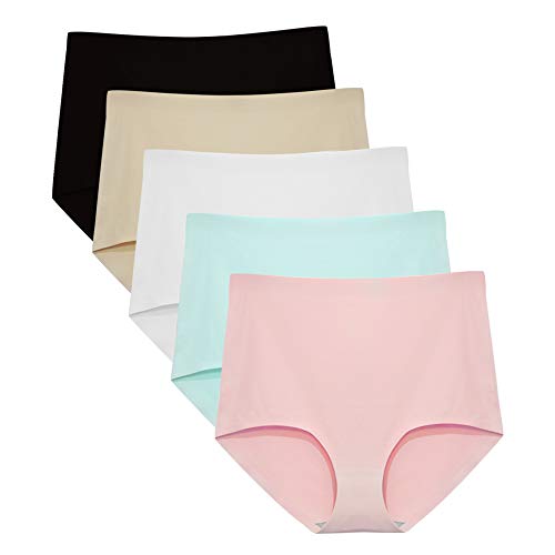 FallSweet No Show High Waist Briefs Underwear for Women Seamless Panties Multi Pack (Multi,XL) - Image 3