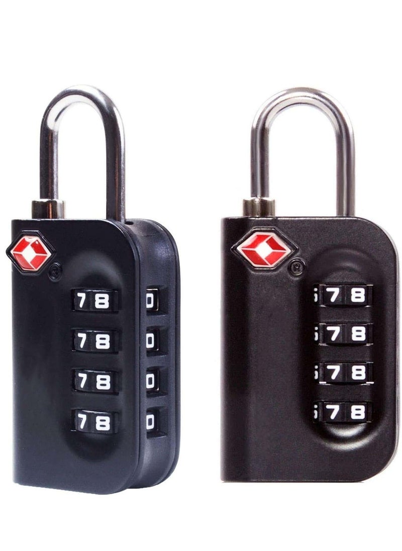 SYOSI - Luggage Locks TSA Approved 4 Digit Suitcase Padlocks Combination Security Backpack Padlock Suitcase, Case Locks, Lock Bag lock, Gym Locker - Image 1