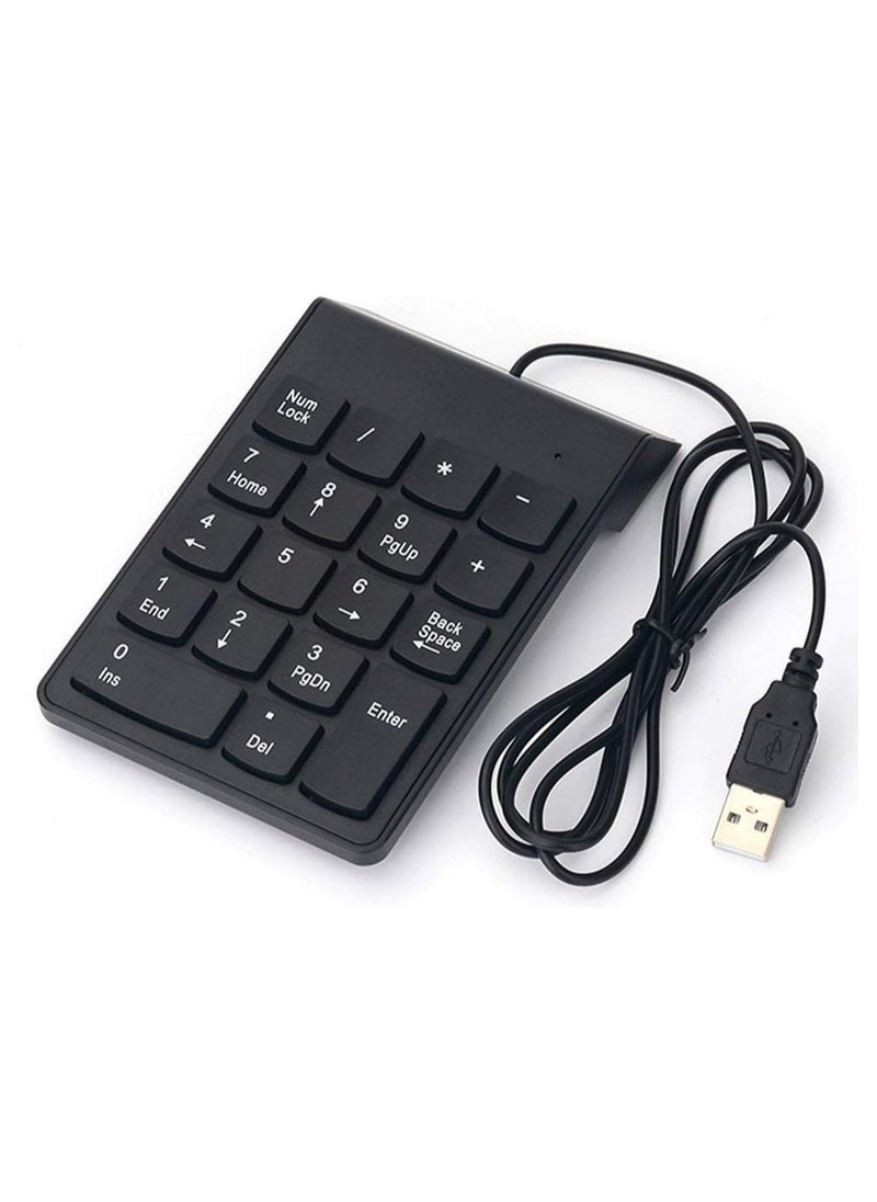 أسلاك وكابلات Ultima USB 2.0 لوحة مفاتيح رقمية سلكية USB NUM PAD رفيعة صغيرة لوحة أرقام لوحة مفاتيح رقمية 18 مفتاحًا لـ iMac/Mac Pro/MacBook/MacBook Air/Pro...  - Image 1
