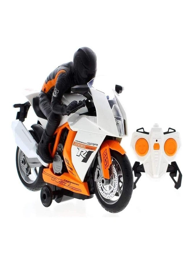 RAHU Toys Sports Bike | 1:18 Scale High-Speed R1 Style | 2.4 GHz Remote Control Moto carycle | Realistic Simulator with Lights & Sound | 360° Rotating Auto Bike for Kids - Image 1