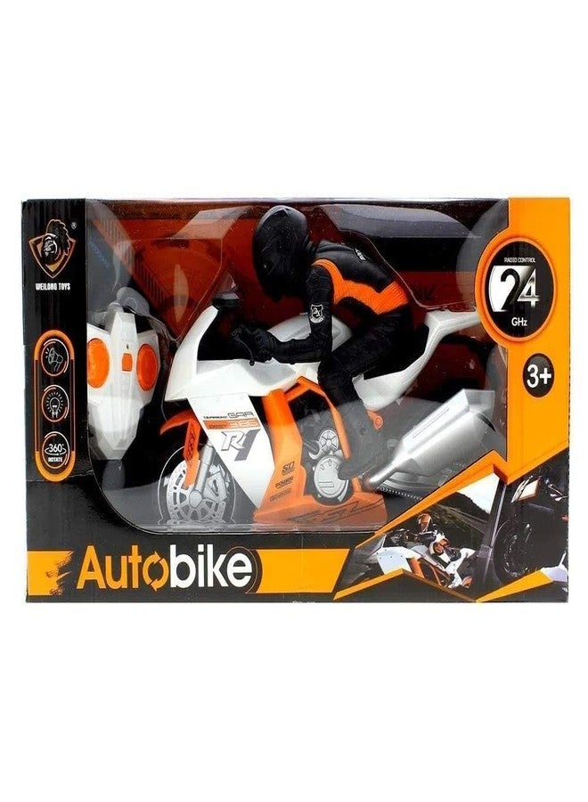 RAHU Toys Sports Bike | 1:18 Scale High-Speed R1 Style | 2.4 GHz Remote Control Moto carycle | Realistic Simulator with Lights & Sound | 360° Rotating Auto Bike for Kids - Image 3