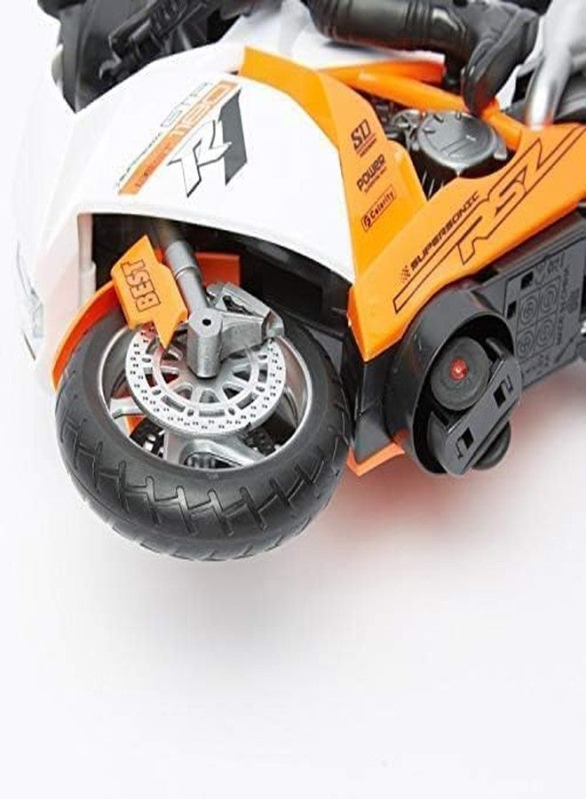 RAHU Toys Sports Bike | 1:18 Scale High-Speed R1 Style | 2.4 GHz Remote Control Moto carycle | Realistic Simulator with Lights & Sound | 360° Rotating Auto Bike for Kids - Image 5