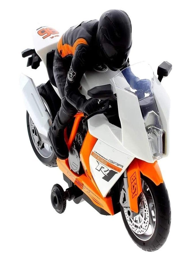 RAHU Toys Sports Bike | 1:18 Scale High-Speed R1 Style | 2.4 GHz Remote Control Moto carycle | Realistic Simulator with Lights & Sound | 360° Rotating Auto Bike for Kids - Image 2