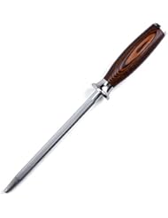 TUO TUO Honing Steel with Pakkawood Handle for all kitchen knives daily sharpening maintenance - Fiery Phoenix Series - - Image 1