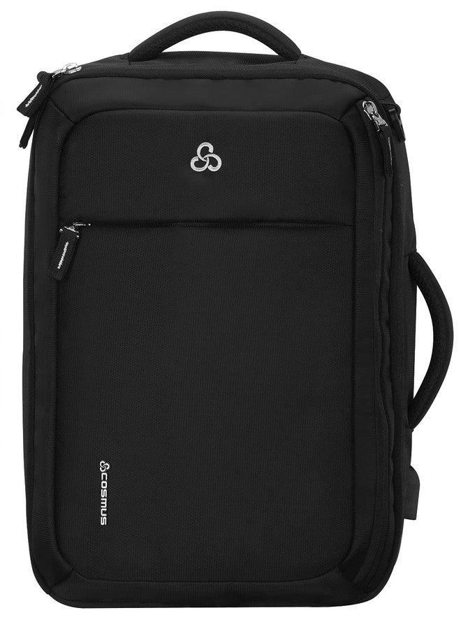 COSMUS Agility Black Convertible Standard Backpack Messenger Bag Shoulder Bag Laptop Case Handbag Business Briefcase Multi Functional Travel Bag Fits 15.6 Inch Laptop - Image 1