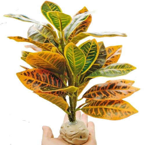 KERUIDENG Reptile Plants Terrarium Artificial Leaves Reptile Tank Decorations for Bearded Dragon Lizard Snake Geckos Chameleon Amphibian Habitat Terrarium Decor - Image 1
