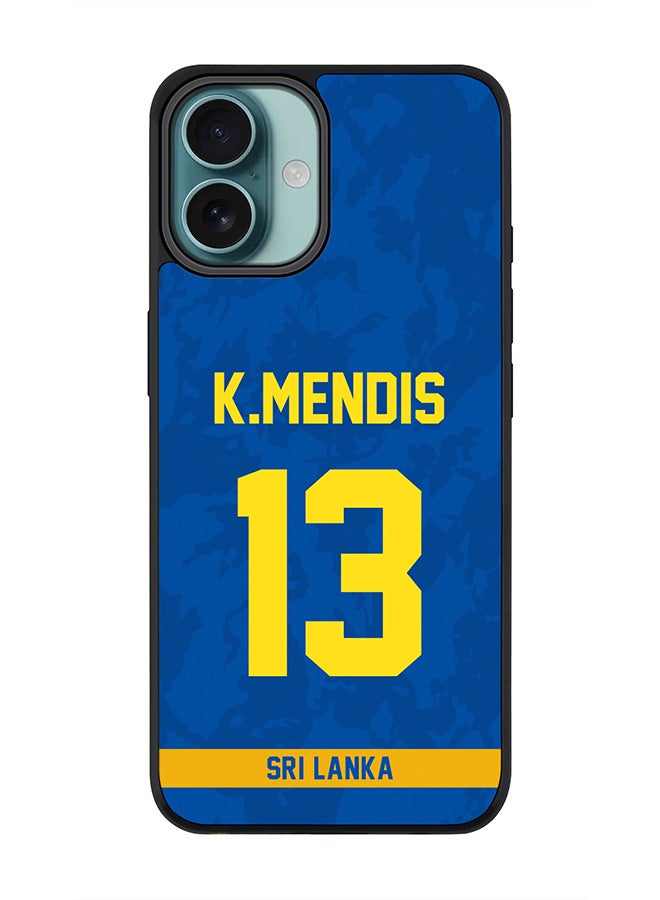 Stylizedd For iPhone 16 Plus Case [Compatible with MagSafe] Slim Magnetic cover Phone Case iPhone 16 Plus -Sri lanka Kusal Mendis Jersey No 13 - Image 1