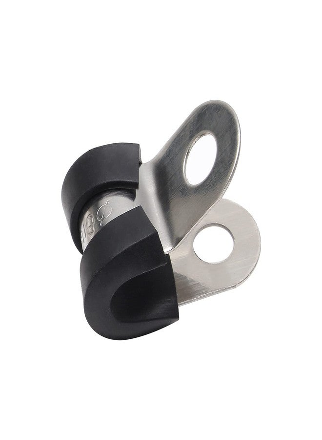 Suiwotin 22pcs 1/4 inch (6mm) Stainless Steel Cable Clamps, Insulated, P-type, Parallel Jaw - Image 1