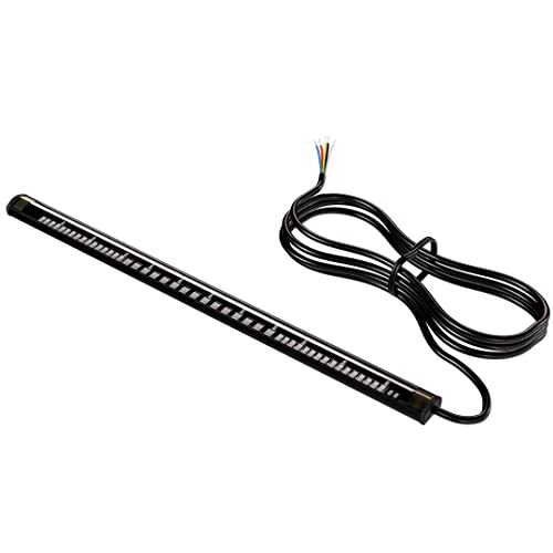 Casago CALPL1 LED Light Strip License Plate with 48 SMD LEDs Brake Stop Turn Signal Compatible with Bikes Motorcycles (8 Inches 12V 3M Adhesive) - Image 1