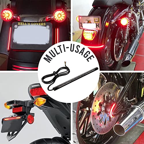 Casago CALPL1 LED Light Strip License Plate with 48 SMD LEDs Brake Stop Turn Signal Compatible with Bikes Motorcycles (8 Inches 12V 3M Adhesive) - Image 2