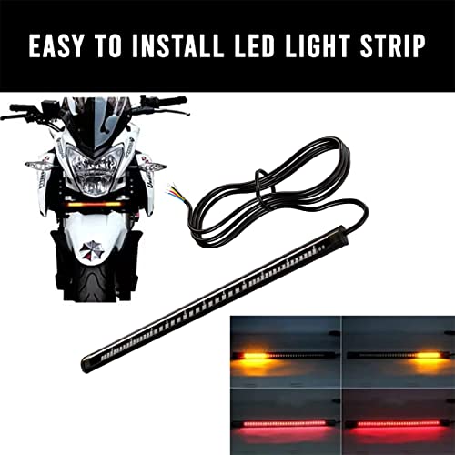 Casago CALPL1 LED Light Strip License Plate with 48 SMD LEDs Brake Stop Turn Signal Compatible with Bikes Motorcycles (8 Inches 12V 3M Adhesive) - Image 4