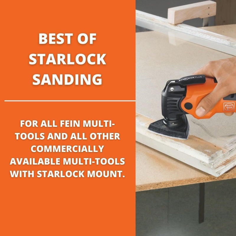 Fein Best of Starlock Sanding Set - 63-Piece Kit for Precision Sanding in Tight Corners, Edges and Detailed Surfaces, Includes Sanding Pads, Sanding Finger and Sanding Sheets - 35222967280 - Image 3