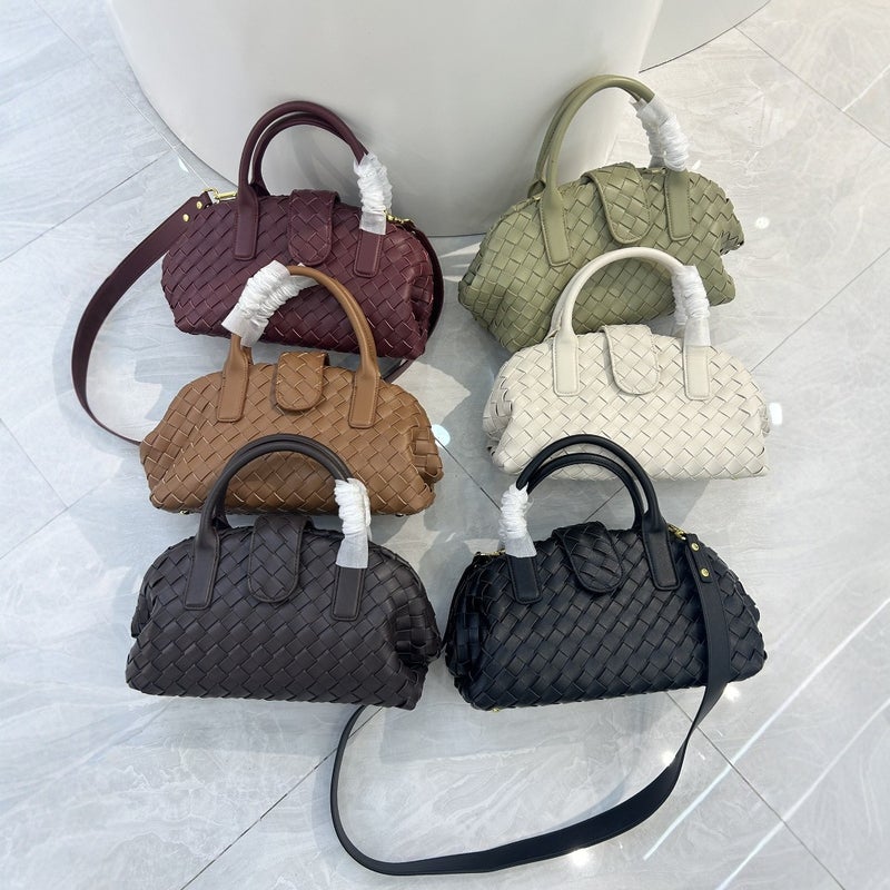 Dumpling Bag Cowhide Woven Handbag Casual Shell Bag Fashion Easiest For Match Commuting Messenger Handbag - Image 4