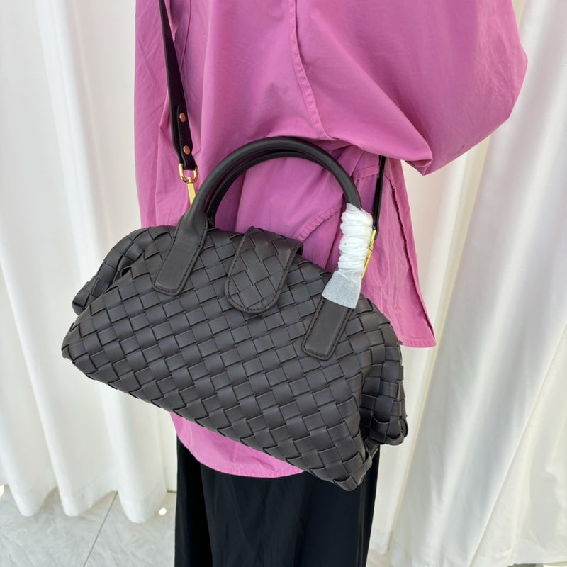 Dumpling Bag Cowhide Woven Handbag Casual Shell Bag Fashion Easiest For Match Commuting Messenger Handbag - Image 2