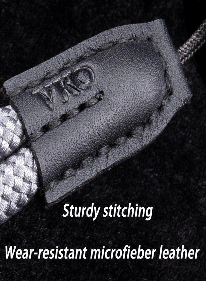 VKO Climbing Rope Camera Wrist Strap,High-Performance Cord & Leather Adjuster-6mm Safety Tether for Compact Cameras,Mirrorless Camera,Eyelet-Compatible Devices Black - Image 5